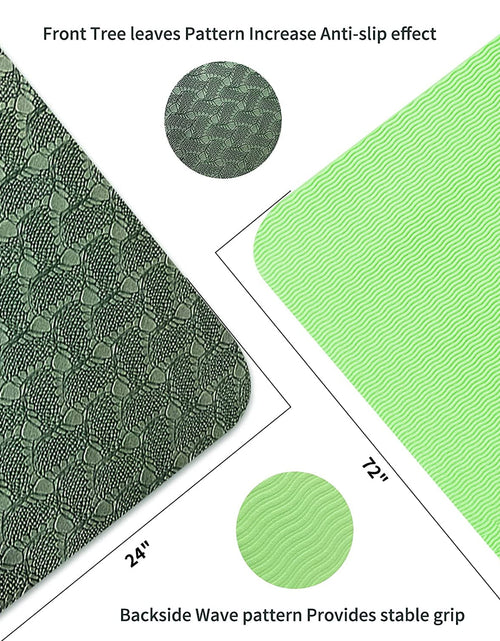 Load image into Gallery viewer, Yoga Mat 72 X 24'' Exercise Mats 8Mm TPE Non-Slip Extra Thick High-Density Eco Friendly for Yoga Workout Pilates Yoga Mats for Women Men
