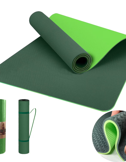 Load image into Gallery viewer, Yoga Mat 72 X 24'' Exercise Mats 8Mm TPE Non-Slip Extra Thick High-Density Eco Friendly for Yoga Workout Pilates Yoga Mats for Women Men

