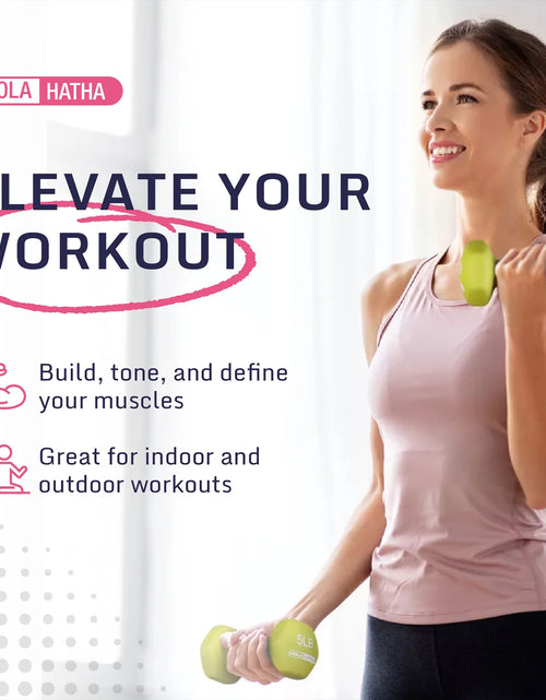 Load image into Gallery viewer, 2, 3, &amp; 5 LB Neoprene Dumbbell Free Weight Set W/ Rack, Red/Blue
