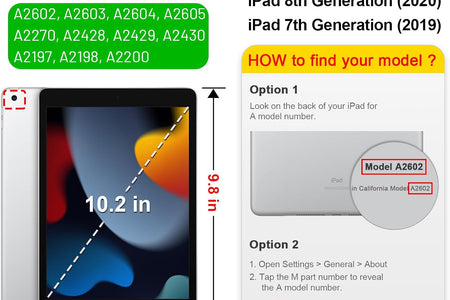 Case for Ipad 9Th / 8Th / 7Th Generation (2021/2020/2019) 10.2 Inch - [Corner Protection] Multi-Angle Viewing Stand Cover with Pocket & Pencil Holder, Auto Sleep Wake, Ocean Marble