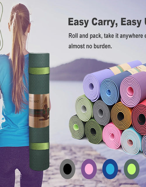 Load image into Gallery viewer, Yoga Mat 72 X 24'' Exercise Mats 8Mm TPE Non-Slip Extra Thick High-Density Eco Friendly for Yoga Workout Pilates Yoga Mats for Women Men
