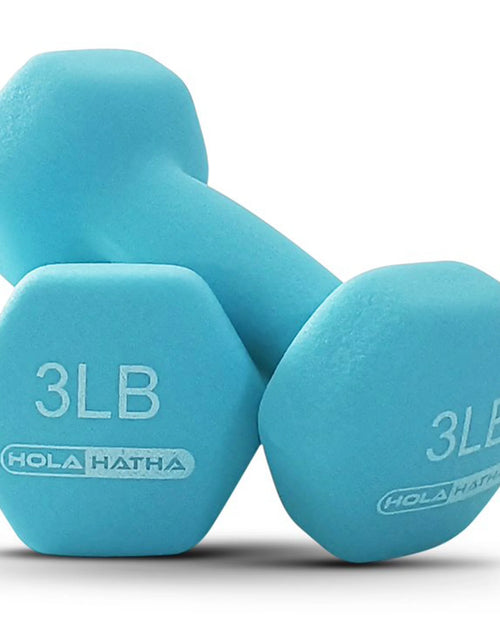 Load image into Gallery viewer, 2, 3, &amp; 5 LB Neoprene Dumbbell Free Weight Set W/ Rack, Red/Blue

