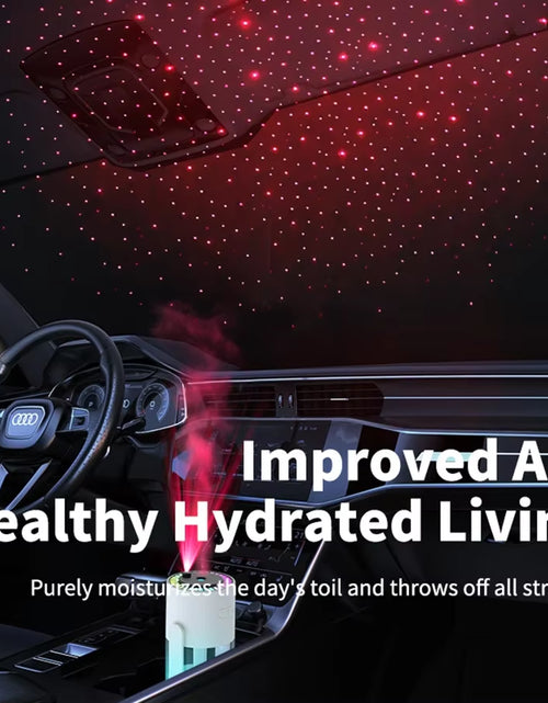 Load image into Gallery viewer, MistGlow 280ML Air Humidifier – Desktop Humidifier with Projector, Adjustable Light &amp; Auto Off for Home &amp; Office
