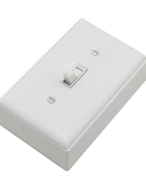 Load image into Gallery viewer, Wiremold Non-Metallic PVC Raceway 15 Amp Toggle Switch Box Kit with Faceplate and Device Switch, White
