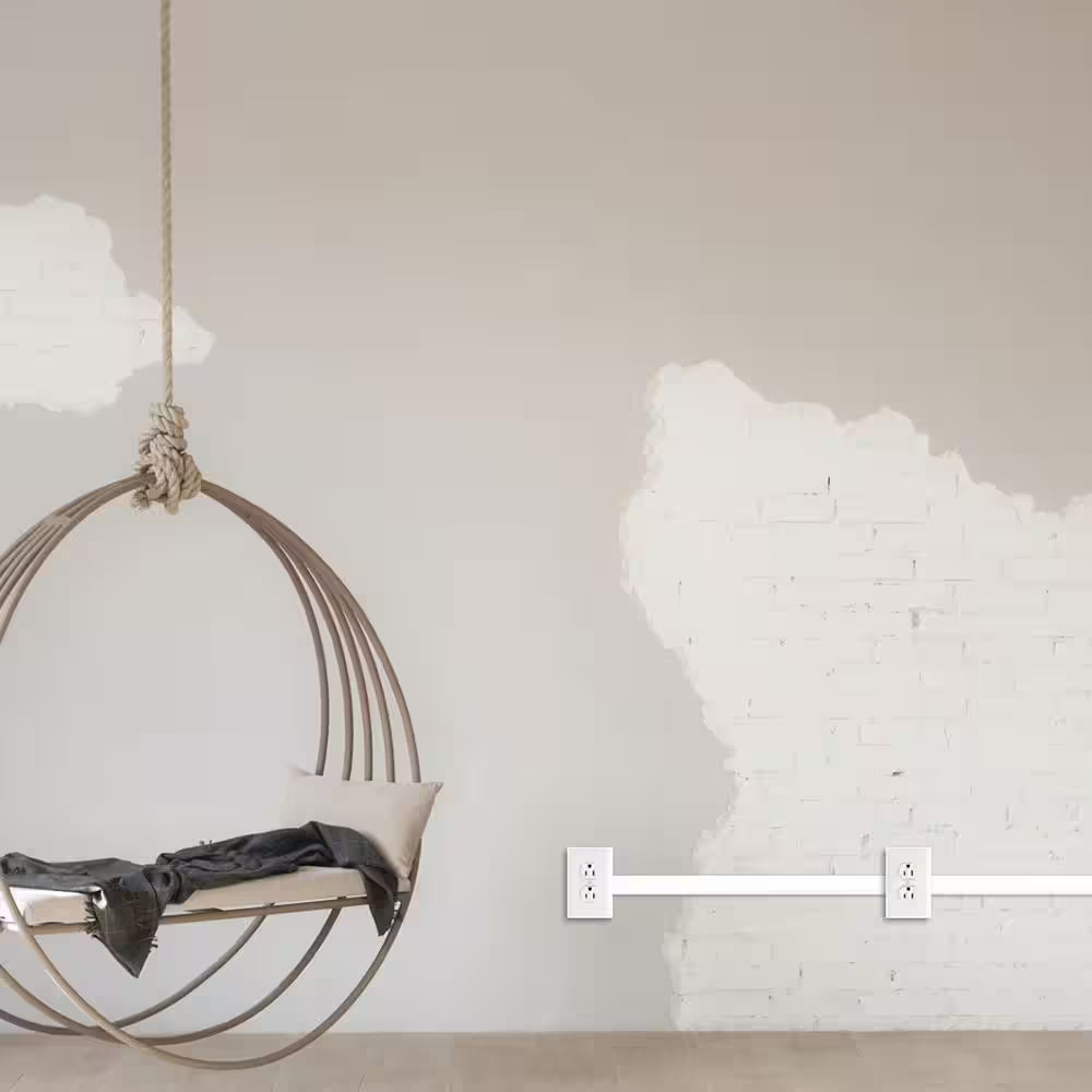 Wiremold Non-Metallic PVC Raceway 15 Amp Toggle Switch Box Kit with Faceplate and Device Switch, White