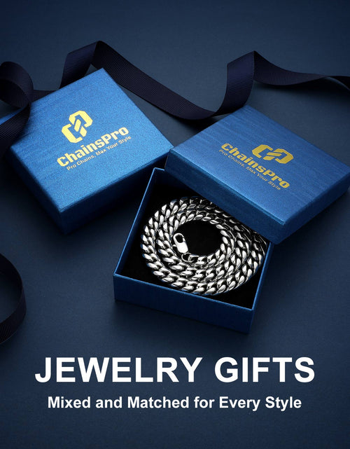 Load image into Gallery viewer, Curb Cuban Link Chain Necklaces for Men Jewelry 28Inch Stainless Steel Color Jewelry Gift for Dad Son
